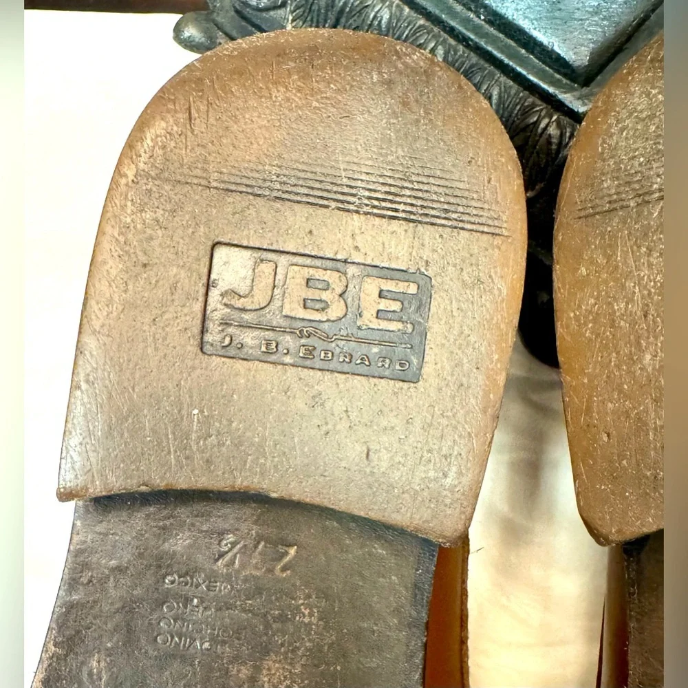 J.B. Ebrard Men’s Leather Dress Shoes Size 9.5 US Timeless Mexican Craftsmanship
